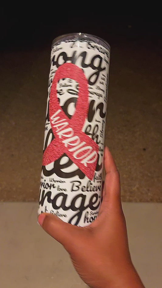 Breast cancer awareness tumbler